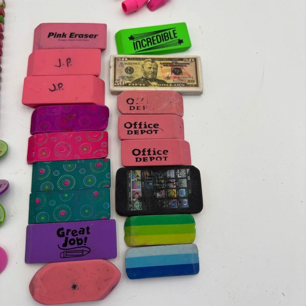 Mixed Pencil and Eraser Lot 105pc Multicolor Good Smencils Sanford Paper Mate
